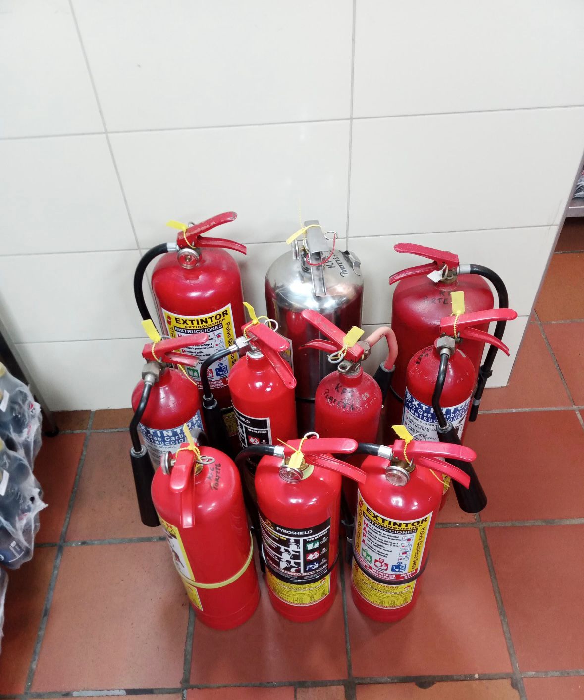 Extintores — mantenimiento preventivo